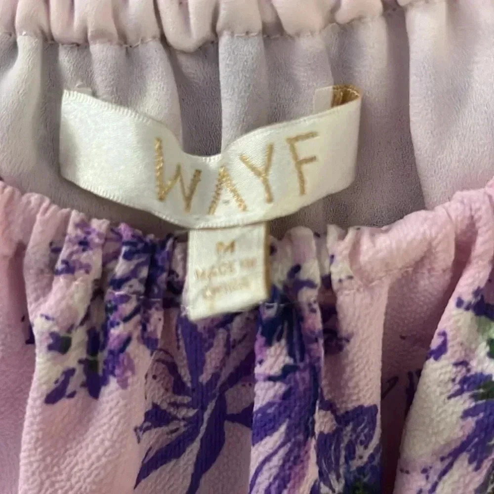 Waif lilac flowers off shoulder festival dress size Medium - Picture 5 of 7
